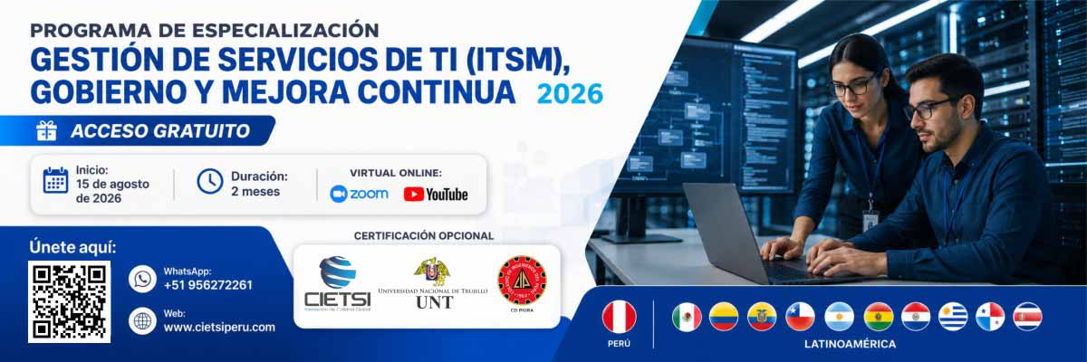 programa gratuito de especializaciOn en gestiOn de servicios de ti itsm  gobierno y mejora continua 2026